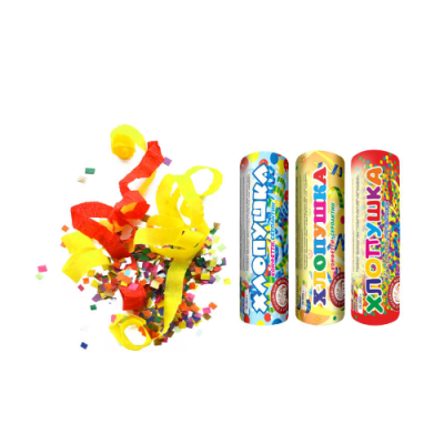 Набор ( 3конф.+3серп.) Набор хлопушек купить в Алагире | alagir.salutsklad.ru